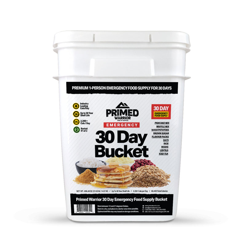 Primed Warrior 30 Day Emergency Food Bucket