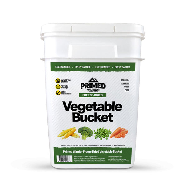 Primed Warrior Freeze Dried Vegetable Bucket