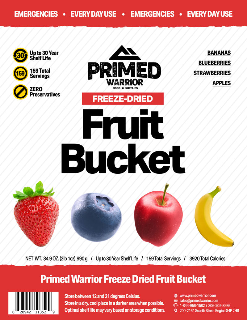 Primed Warrior Freeze Dried Fruit Bucket