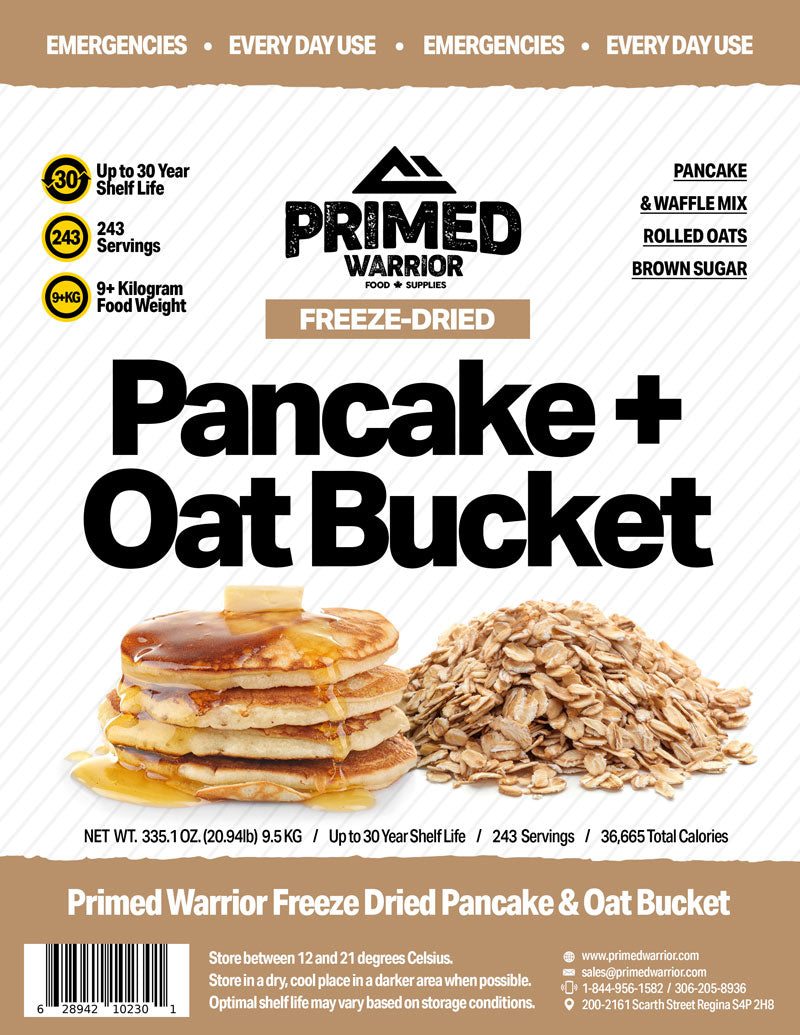 Primed Warrior Freeze Dried Pancake & Oats Bucket
